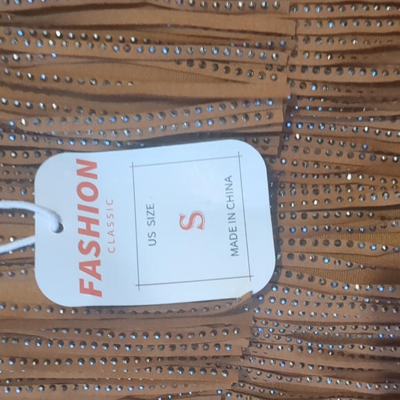 ChiyeeKiss Rhinestone Fringed Skirt / Small / NWT - Picture 3 of 7